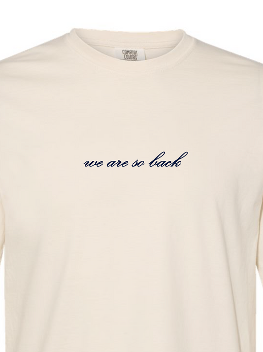 We Are So Back